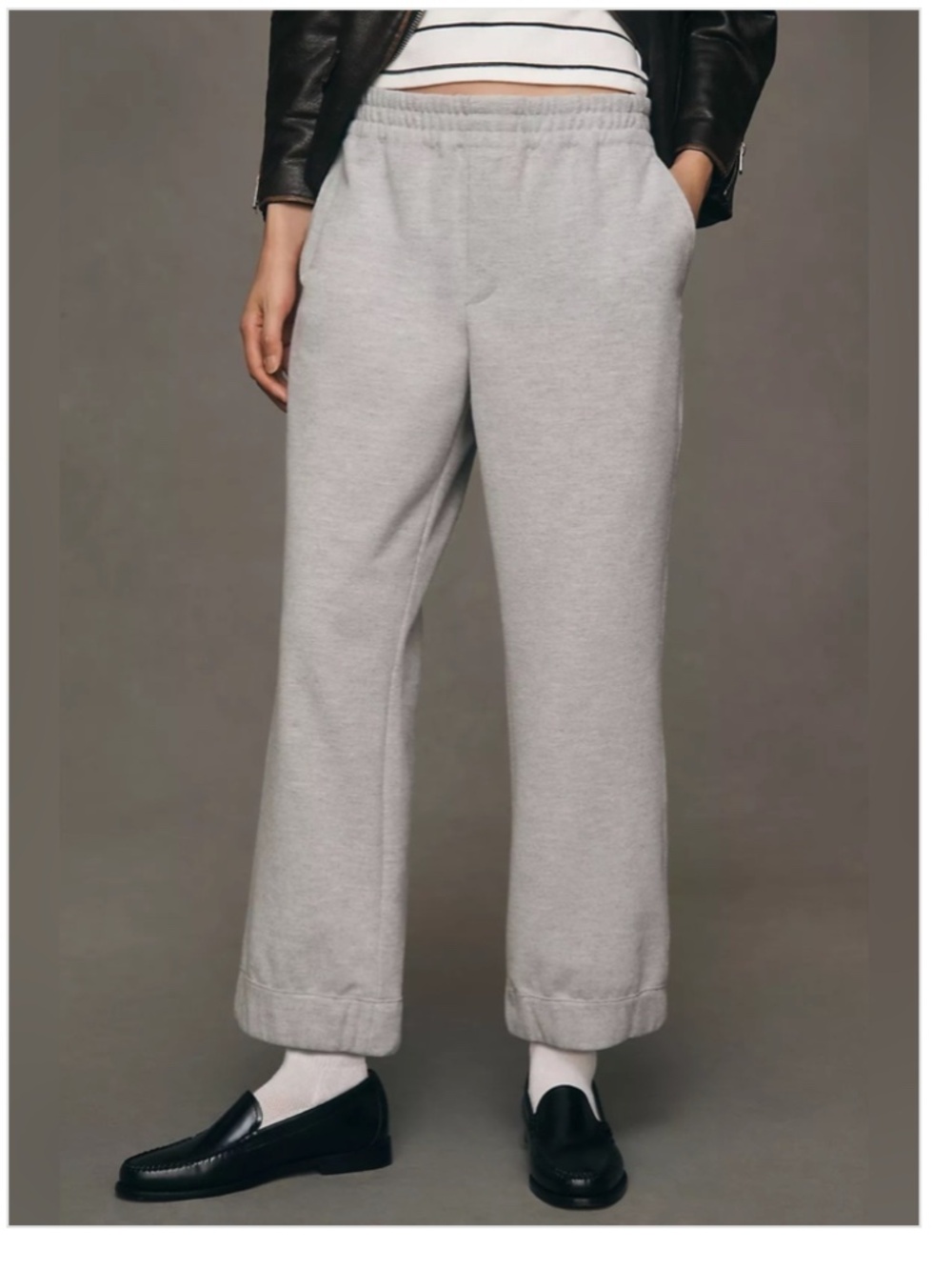 Maeve Gray Jogger Wide Leg Pants Size XS